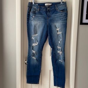 Torrid skinny destructed denim jeans 16 regular